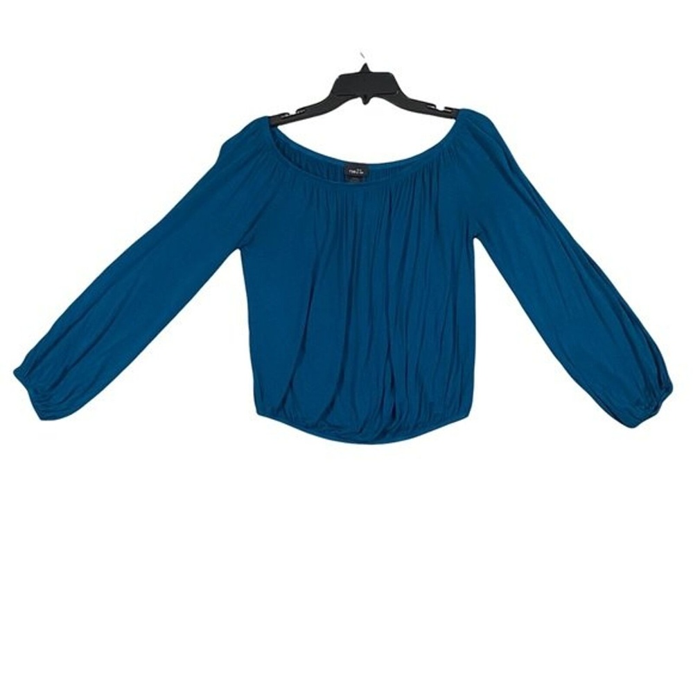 Rue 21 top blue elastic waiste and sleeve cuffs Size | L